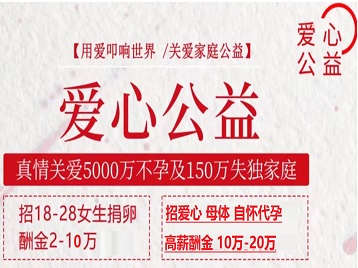 比如捐卵助孕生子 爱心志愿者招募